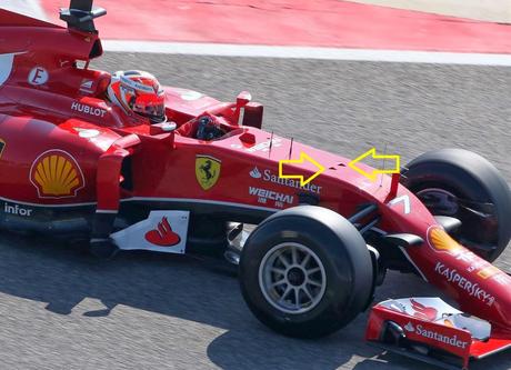 Test Bahrein: Ferrari F14 T con una presa d'aria nella zona del T-Tray?