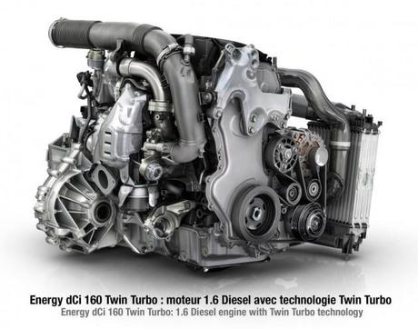 renault dci 160 twin turbo 630x496 Renault Energy dCi: Ancora Downsizing. Nuovo motore 1.6L BiTurbo da 160 CV!