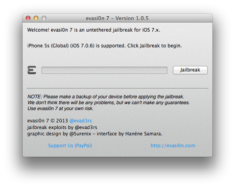 Schermata 2014 02 21 alle 20.36.31 Jailbreak Untethered di iOS 7.0.6 con Evasi0n 7   Guida Definitiva passo passo