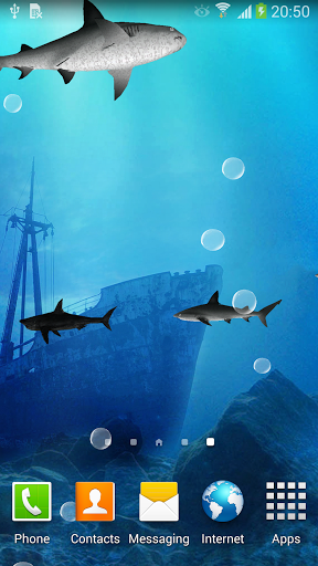  3D Sharks Live Wallpaper   un acquario alternativo per i vostri Android