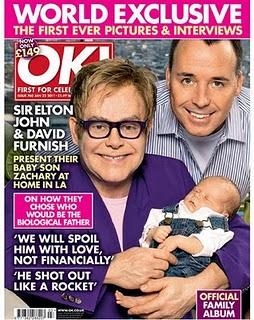 OK! Magazine pubblica le foto di Zachary con Elton John e David Furnish