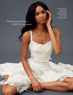 Chanel Iman in Dolce & Gabbana su Elle UK