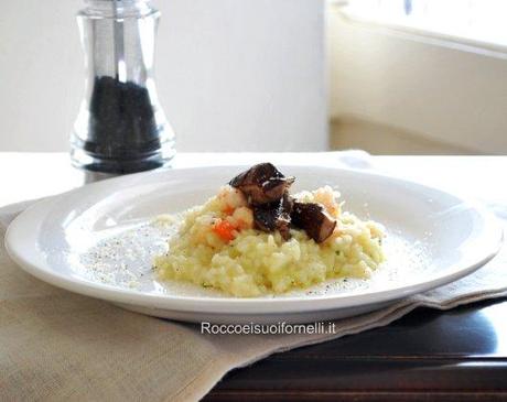 Risotto con porcini e gamberi