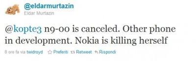 Il Nokia N9 cancellato: priorità ad altri modelli