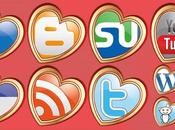icone social media forma cuore
