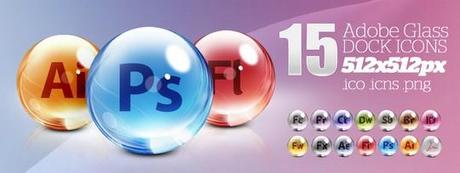 Adobe Glass Dock Icons