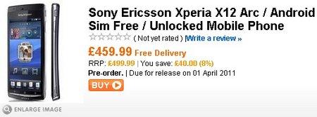 xperia arc pre order play small.jpg.pagespeed.ce .7n4nMOxZ0S Sony Ericsson Xperia Arc: prezzo e data di uscita ufficiale