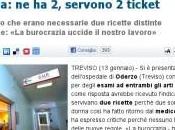 Treviso. Respinta all’ospedale esame alle braccia: servono ticket