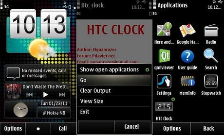 Orologio e previsioni del tempo HTC sulla homescreen