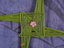 Finished Bride's Cross, still green