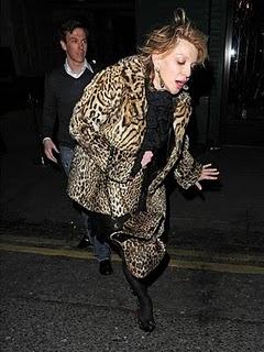 Courtney Love drinking (in London)