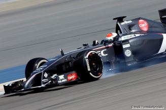 Esteban Gutierrez (Sauber) on track with P Zero White medium tyres
