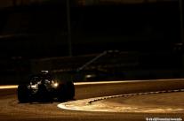 F1 car in the twilight on the Bahrain International Circuit