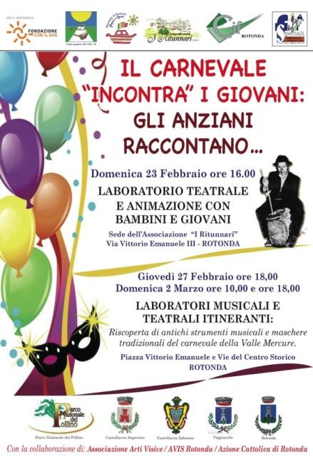 A Carnevale laboratori sulle tradizioni della Valle del Mercure