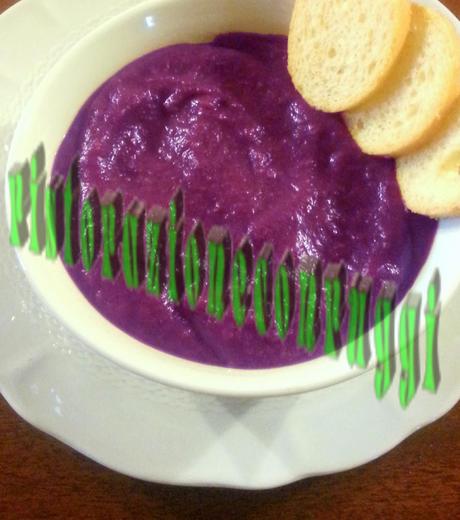 Crema di Patate viola alle mandorle