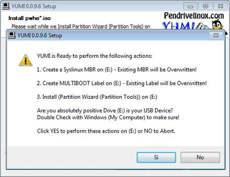 Per installare il sistema operativo da USB, YUMI usa un approccio molto simile a SARDU.