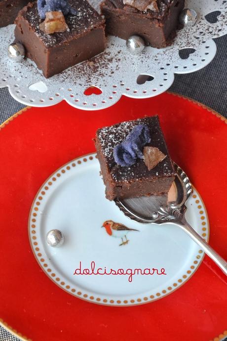 Fondant alla crema di marroni e cioccolato