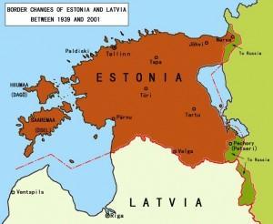 Baltic_states_borders ESTONIA: Firmato il trattato sui confini e scambio di territori con la Russia