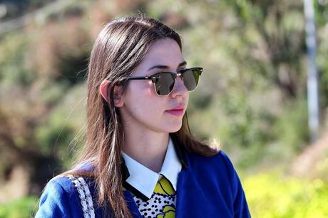 Royal blue & flower dress