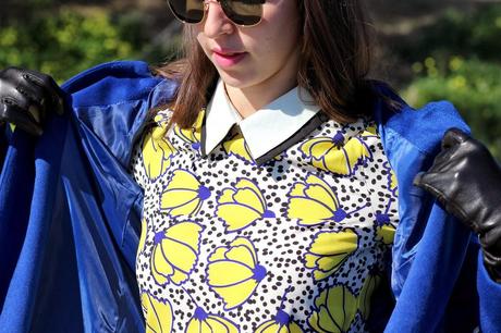 Royal blue & flower dress