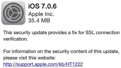 ios7.0.6 aggiornamento