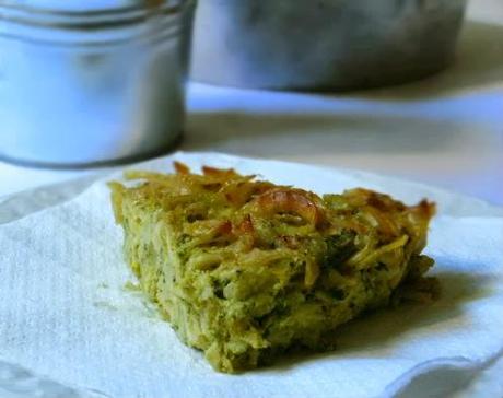 kugel di hilopites e broccoli