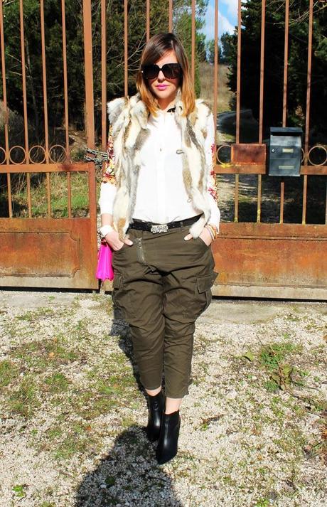 Outfit: pizzo, fiori e borchie