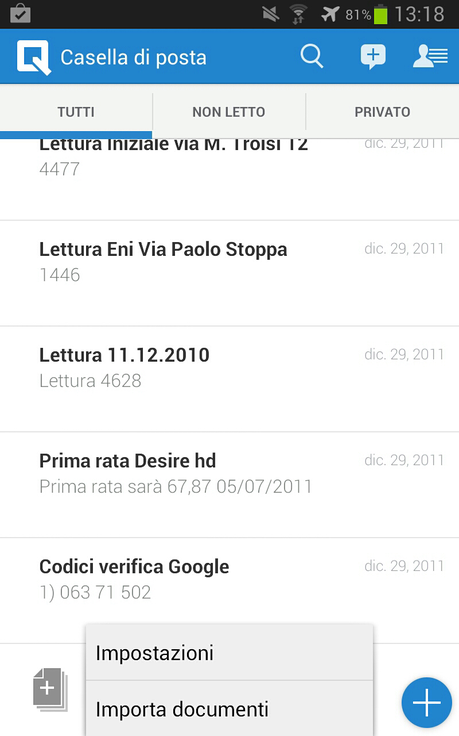 Quip: aggiornamento sul Play Store (Smartphone/Tablet)