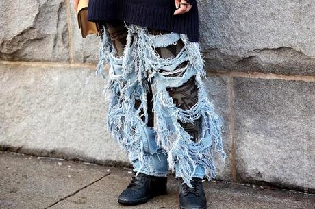 In the Street...Jeans strappati...For vogue.it