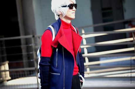 In the Street...Blue + Red