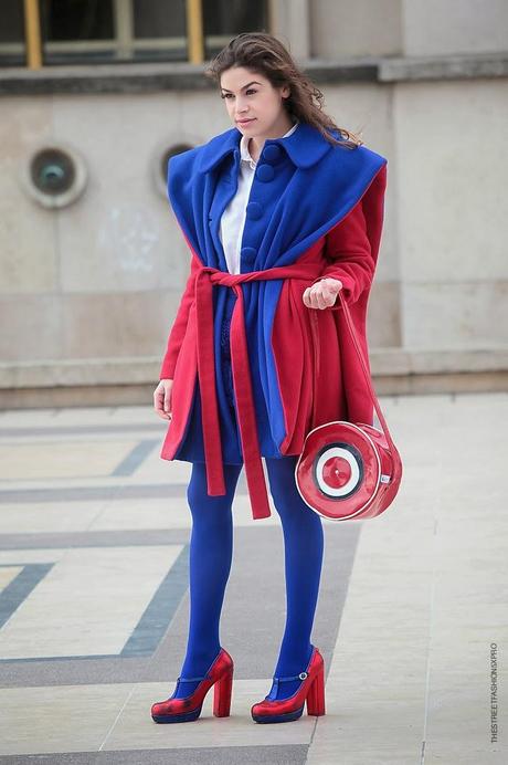 In the Street...Blue + Red