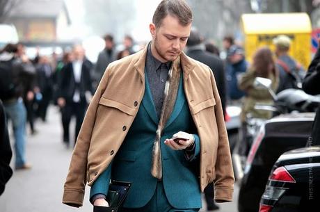 In the Street...Bleu Paon #2, Florence & Milan