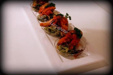 CROSTONE DI PANE CON POLPO AFFOGATO SU SCAROLA RIPASSATA CON OLIVE E CAPPERI