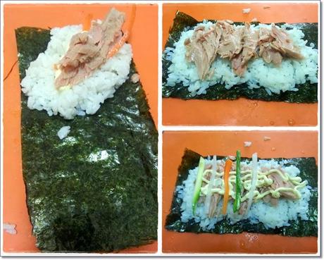 Temaki al tonno, Hosomaki e Uramaki al salmone affumicato