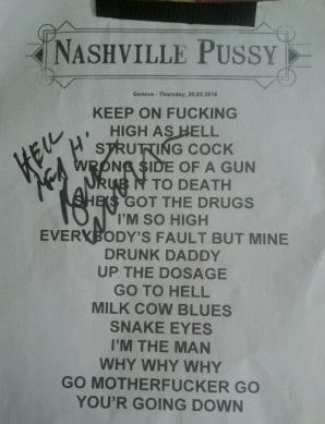 Nashville Pussy setlist