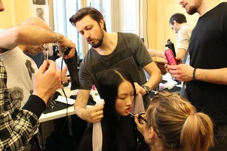 Frankie Morello AI 14-15: backstage e sfilata thanks to Catwalk by TIGI