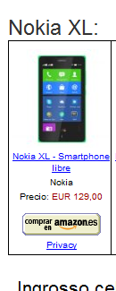 Nokia X, Nokia X+ e Nokia XL in vendita Amazon tutti i prezzi 