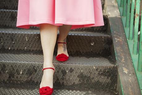 Smilingischic | Nora Scarpe di Lusso-1007, fashion blog, pink, red, scarpe retrò, 