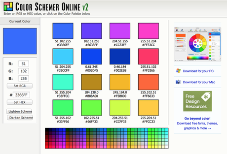 Colori RGB o HEX sempre a portata di click