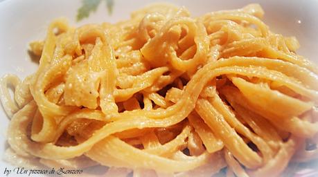 ORANGE LINGUINE WITH ALMOND PESTO SAUCE