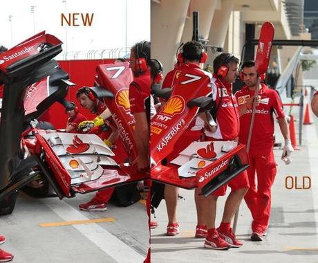 Test Bahrein: ecco la nuova ala anteriore della Ferrari