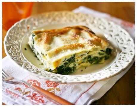 Lasagne zucca e erbette e provola 2