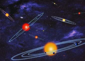 Il transito dei pianeti in un'elaborazione artistica. crediti: NASA