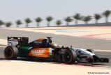 Sergio Perez (Force India) on track in Bahrain with P Zero Orange hard tyres Report Pirelli: F1 Test 2014 Bahrain 2