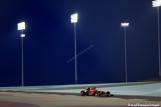 Fernando Alonso (Ferrai) on track at night Report Pirelli: F1 Test 2014 Bahrain 2