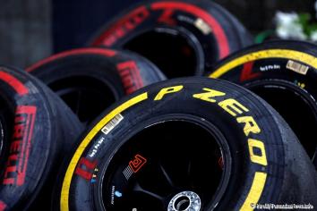 P Zero Red supersoft and Yellow soft tyres