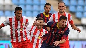 Liga; Poker del Barcellona contro all’Almeria.