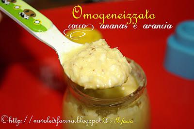 Omogeneizzato cocco, ananas e arancia