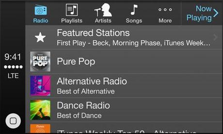 screen music Apple annuncia “Carplay” la nuova funzione per l’utilizzo di iOS in auto