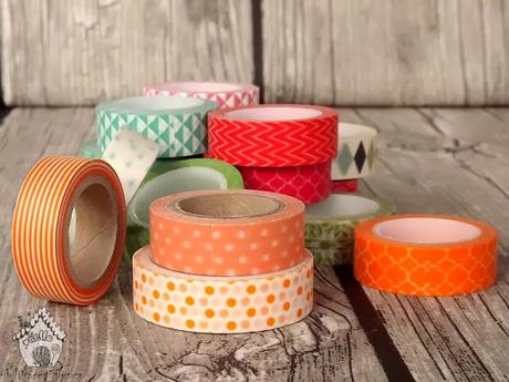 Tutorial: come rivestire una scatola con washi tape (nastri adesivi colorati)